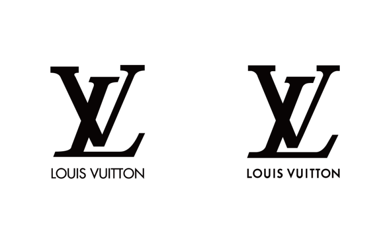 Lv LOGO進行了細微調整，圖案纖細字體厚實